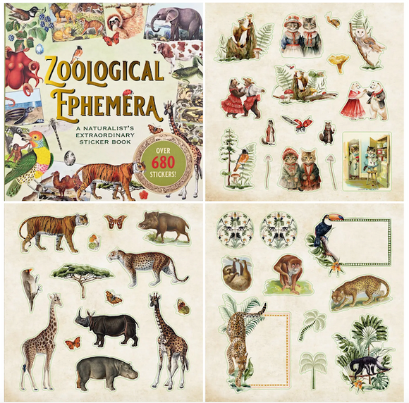 Zoological Ephemera Sticker Book