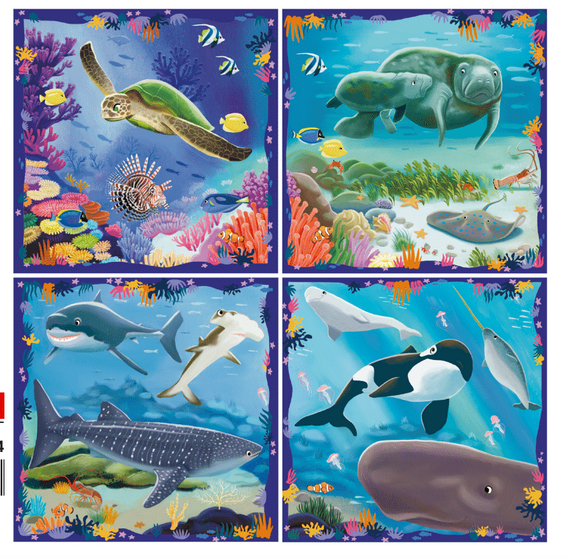 Puzzle Up! - Ocean Life 64, 72, 81, 90 pc