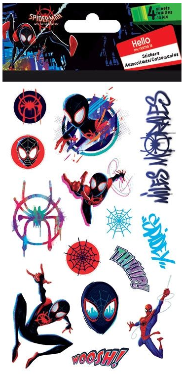 Spiderman Into The Spiderverse Stickers - 4 Sheets