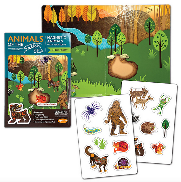 Magnetic Animals with Play Scene - Animals of the Salish Sea In the Forest