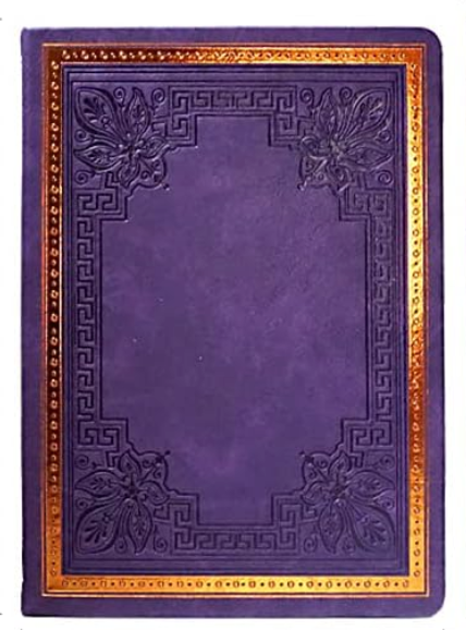 Antique Style Diary - Purple Vegan Leather