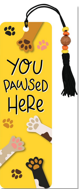 You Pawsed Here - Beaded Bookmark