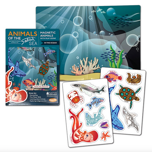 Magnetic Animals with Play Scene - Animals of the Salish Sea In the Ocean