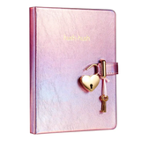 Heart Lock Journal - Metallic Lilac