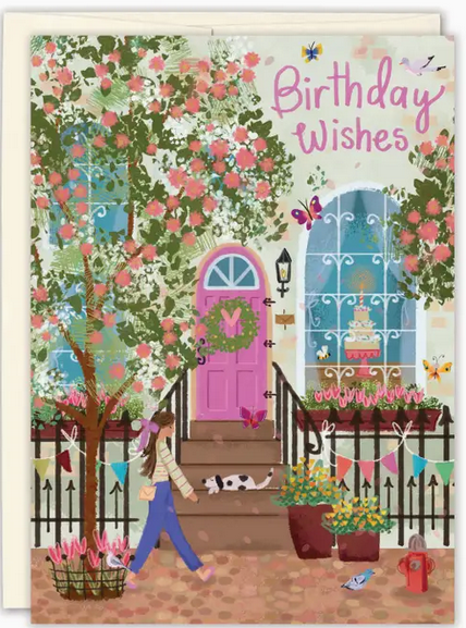Townhouse Scene - Birthday Card