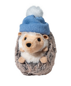 Spunky Hedgehog w/ Blue Winter Hat 6"