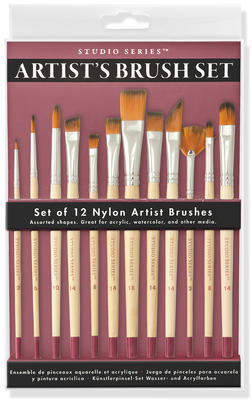 Artist's Brush Set - Set of 12 Nylon Artist Brushes
