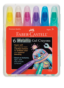 6 Metallic Gel Crayons