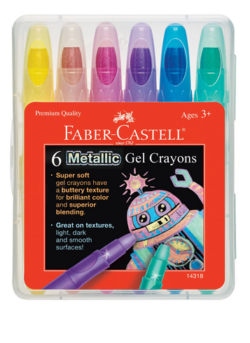 6 Metallic Gel Crayons