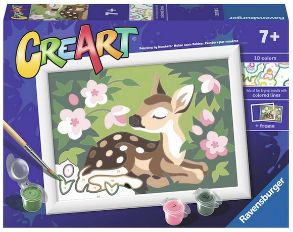 CreArt - Floral Fawn - Paint by Number