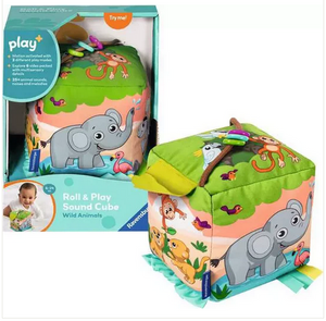 Roll & Play Sound Cube - Wild Animals