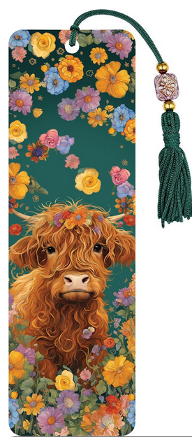 Highland Cow - Beaded Bookmark