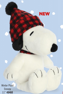 Winter Plaid Snoopy 11"