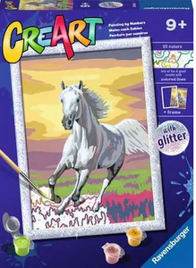 CreArt - Horse at Sunset - 7 x 9.5 Paint by Number Kit