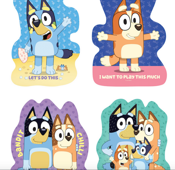 Bluey Large Shaped 4 Puzzle Set