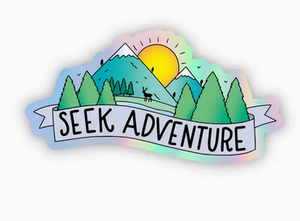 Seek Adventure Holographic Sticker