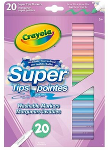 Crayola  Super Tips Washable Markers - Pastel 20pk