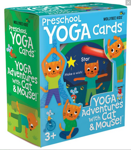 Preschool Yoga Cards - Adventures with Cat and Mouse