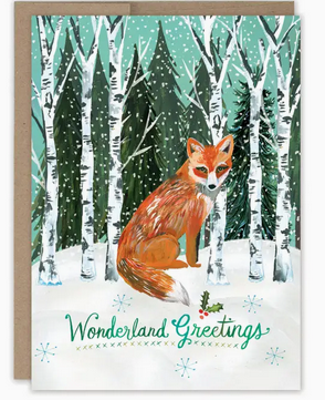 Wonderland Fox Holiday Card