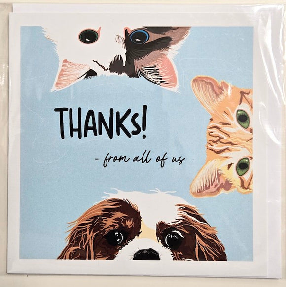 Sandra Russell Cards - Thanks From All of Us Thank you card