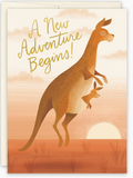 A New Adventure Begins - Kangaroos New Baby Card