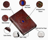 Leather Journal with Stone Mandala
