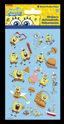 Spongebob Stickers - 4 Sheets