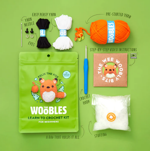 Woobles: Felix the Fox Beginner Crochet Kit