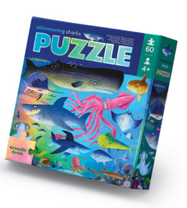 60 pc Foil Puzzle - Shimmering Sharks