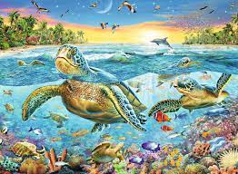 Swim with Sea Turtles 100 piece