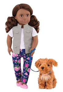 OG Doll Pet Collection - Malia with dog 18"
