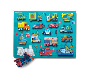 Let’s Play: Things That Go 16pc Wood Puzzle