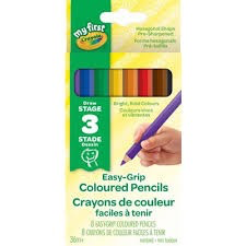 My First Easy-Grip Coloured Pencils, 8 Count