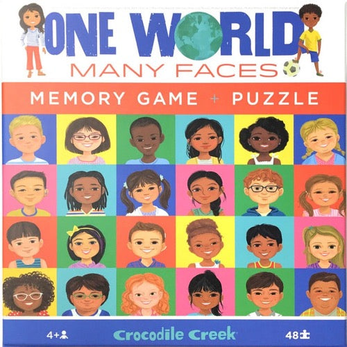 One World, Many Faces: Memory Game and  48pc Puzzle
