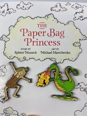 The Paper Bag Princess Pin 2 pack.