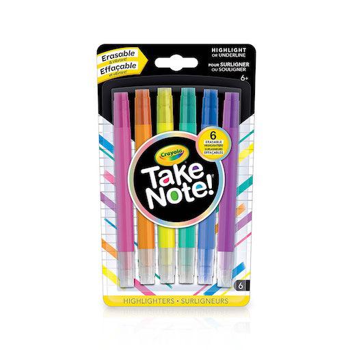 Take Note: 6 Erasable Highlighters