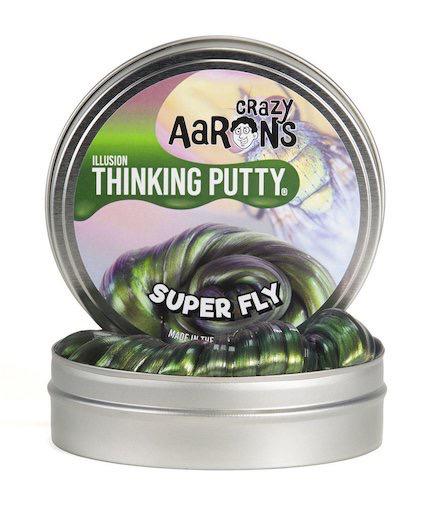 Crazy Aaron’s Thinking Putty: Super Fly, Super Illusions 2” tin.