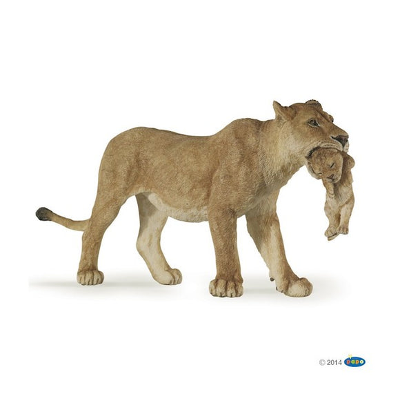 Lioness with cub