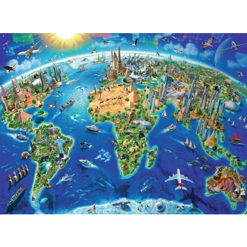 World Landmarks Map 300 pc Puzzle