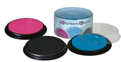 Mega Ink pad: Pink, Blue, Black