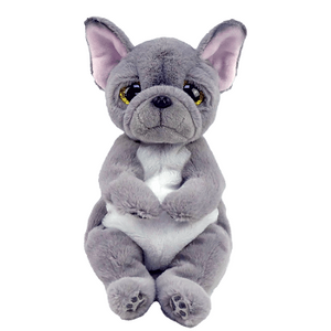 Beanie Babies 8": Wilfred- Grey Dog
