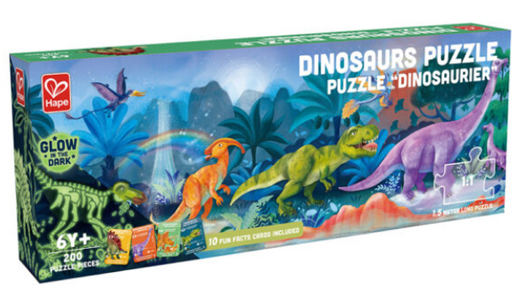 Dinosaurs Glow-in-the-Dark 200pc Puzzle