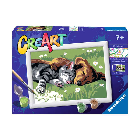 CreART - Sleeping Cats and Dogs Paint by Numbers