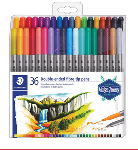 36 Double-Ended Fiber-Tip Markers