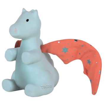 Sunrise Dragon - Natural Rubber Rattle with Crinkle Wings
