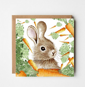 Carrot Mad Rabbit Card