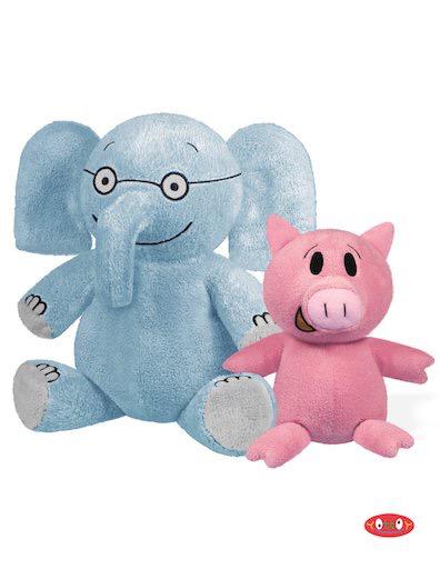 Elephant 7” and Piggie 5” Soft Toy Pair