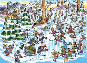 Family Puzzle: DoodleTown: Hockey Town  350 Pcs