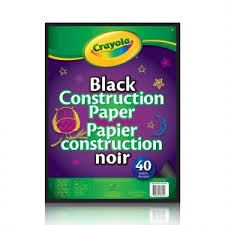Black Construction Paper Pad 40pk