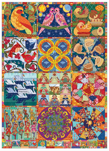 Twelve Days of Christmas Quilt - 1000pc